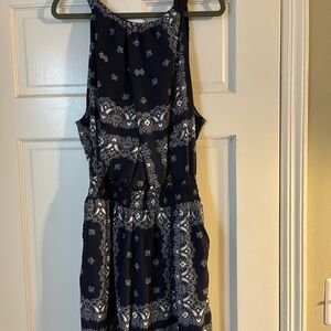 New York & Company Black and White Paisley Dress